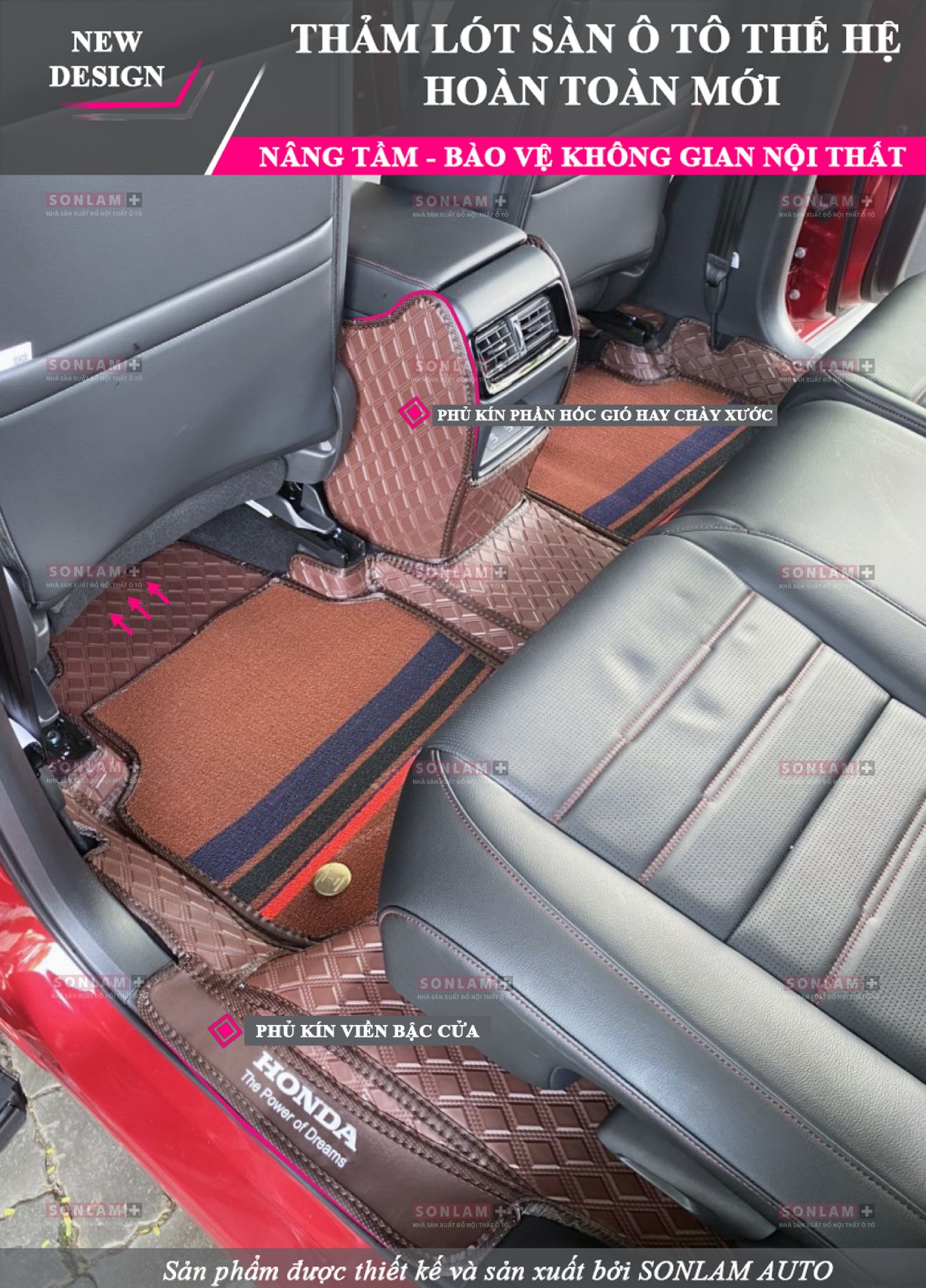 Thảm lót sàn ô tô Honda CR-V 2024-2025 (Bản điện - 5 chỗ)