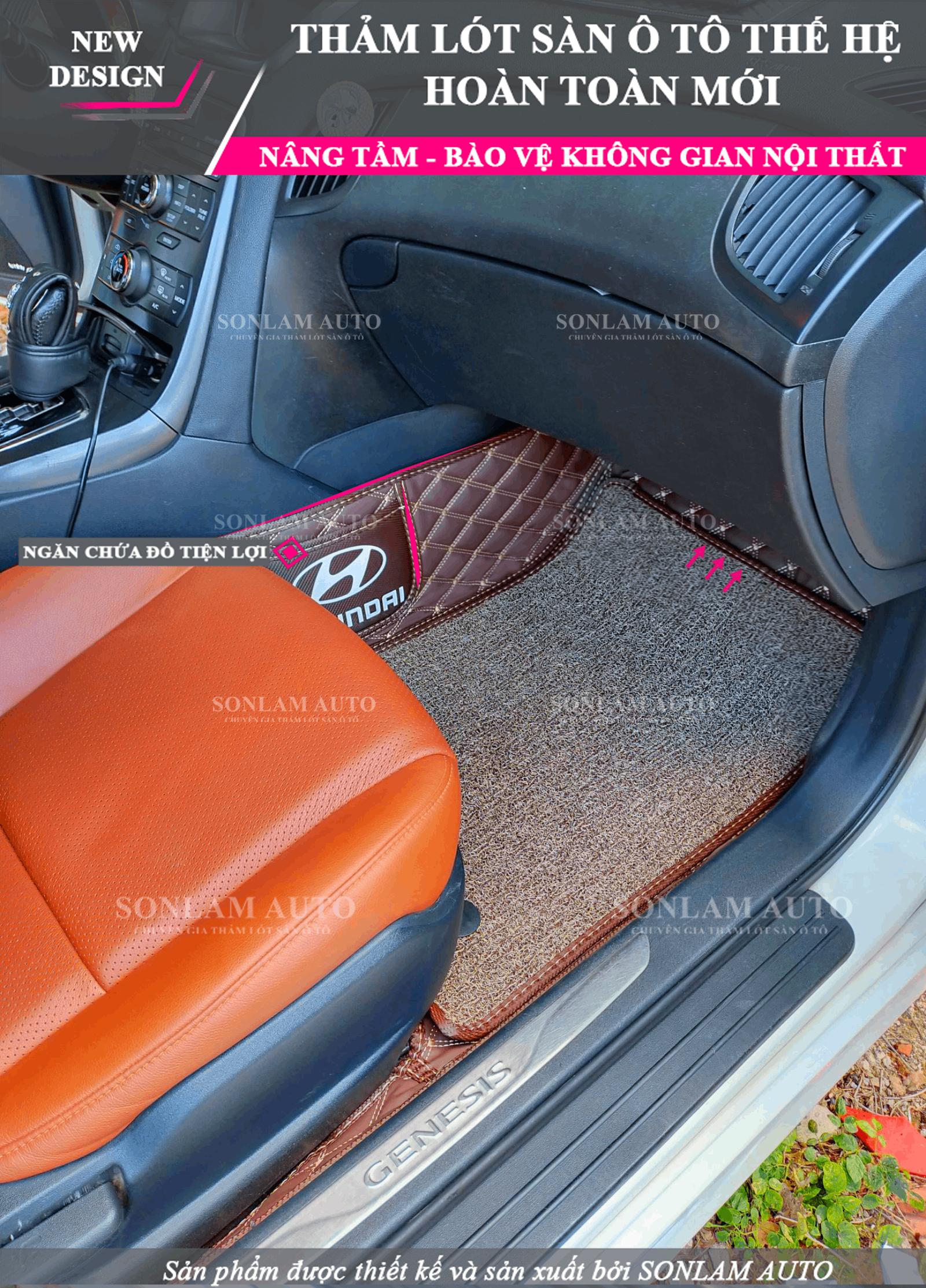 Thảm lót sàn ô tô Hyundai Genesis