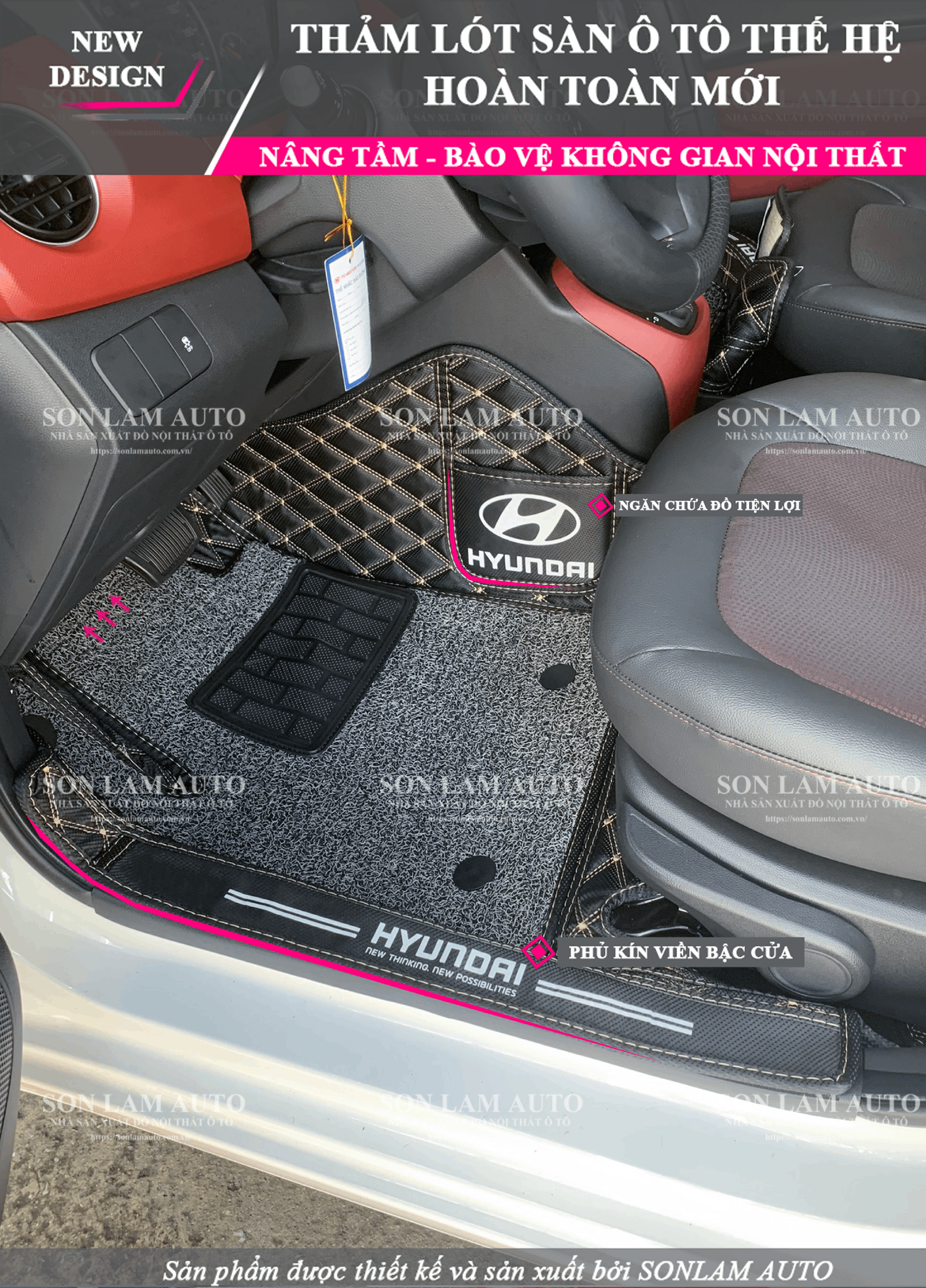 Thảm lót sàn ô tô Hyundai i10 2014-2021