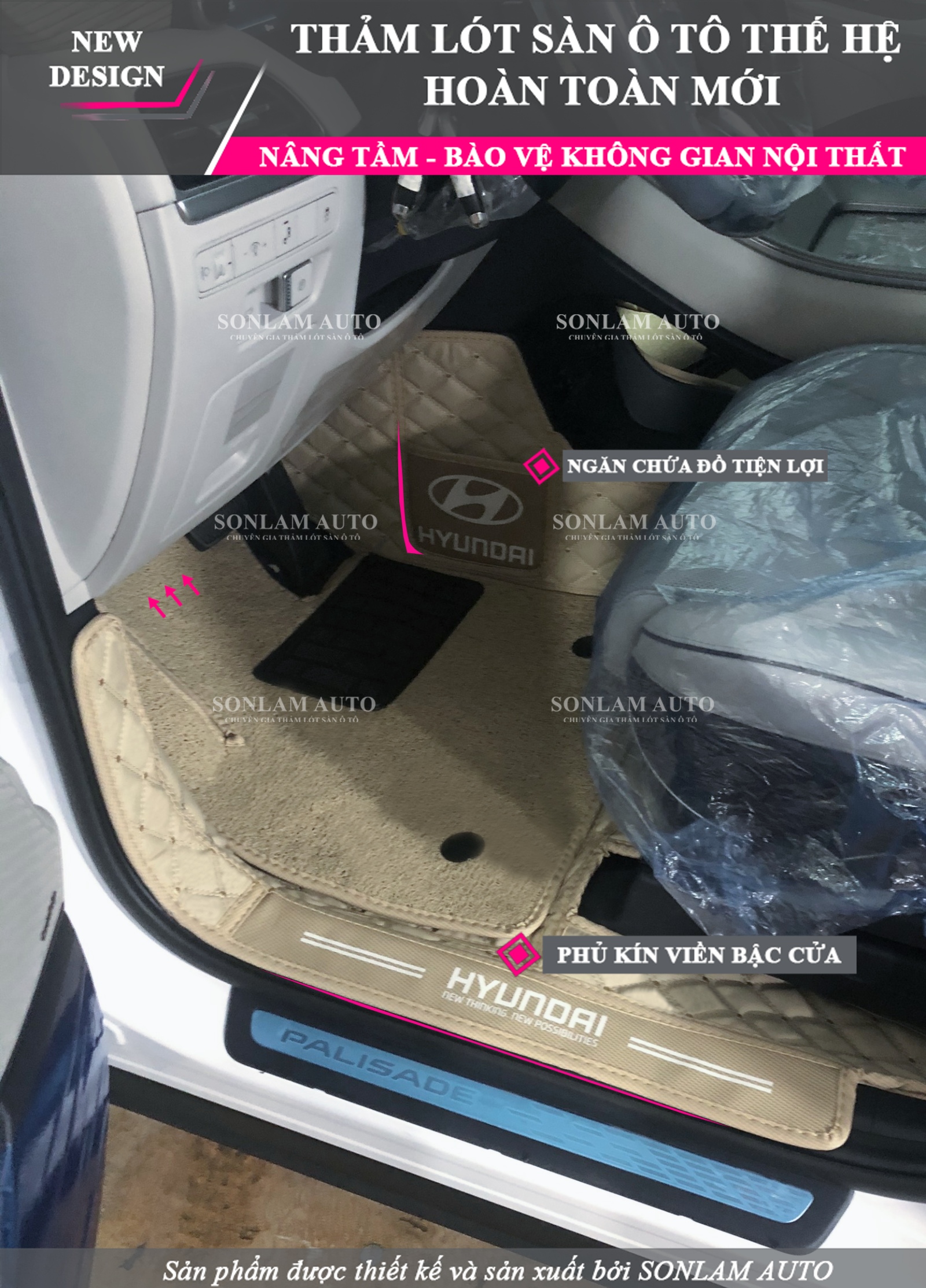 Thảm lót sàn ô tô Hyundai Palisade