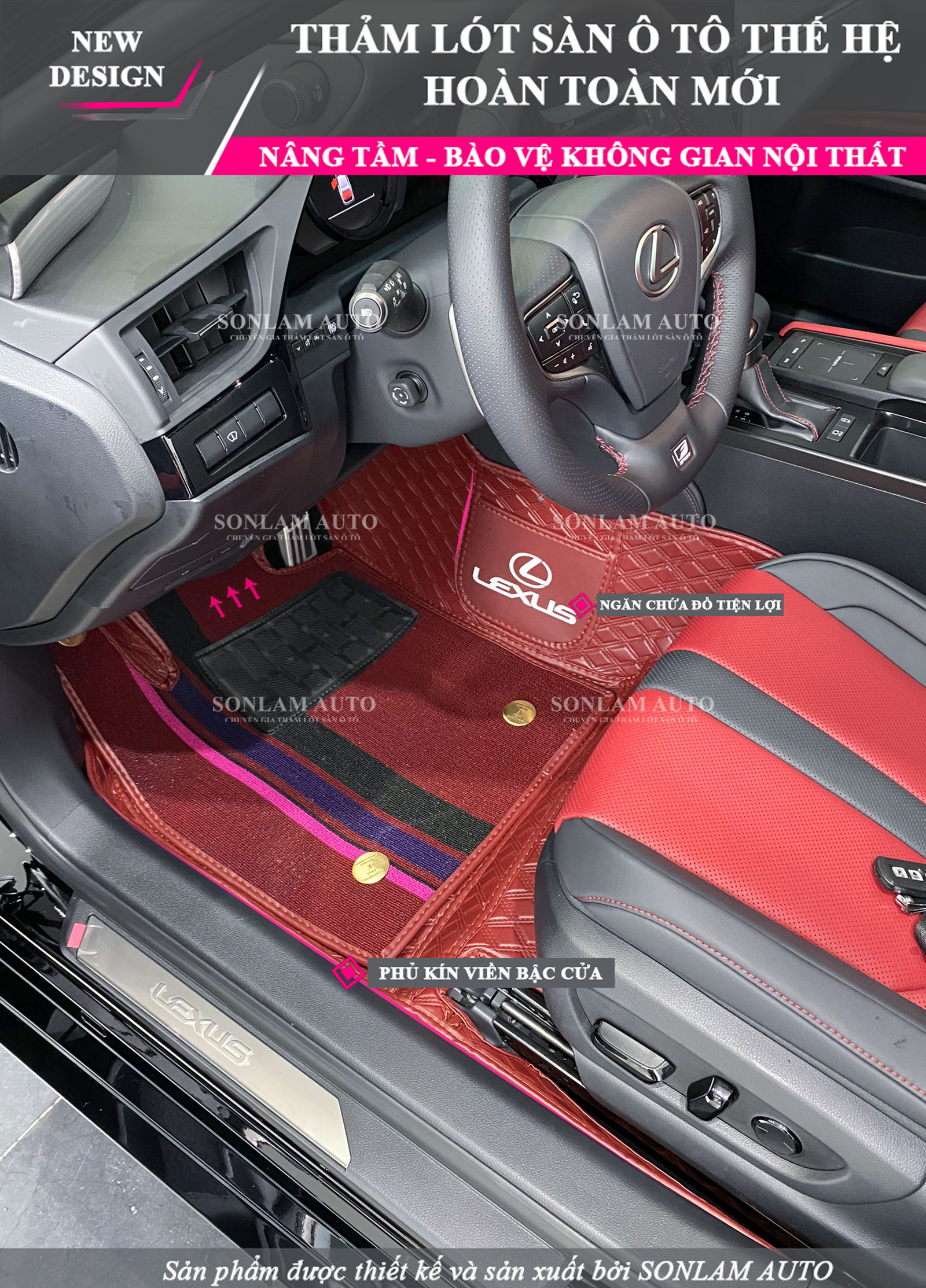 Thảm lót sàn ô tô Lexus ES 2019-2023