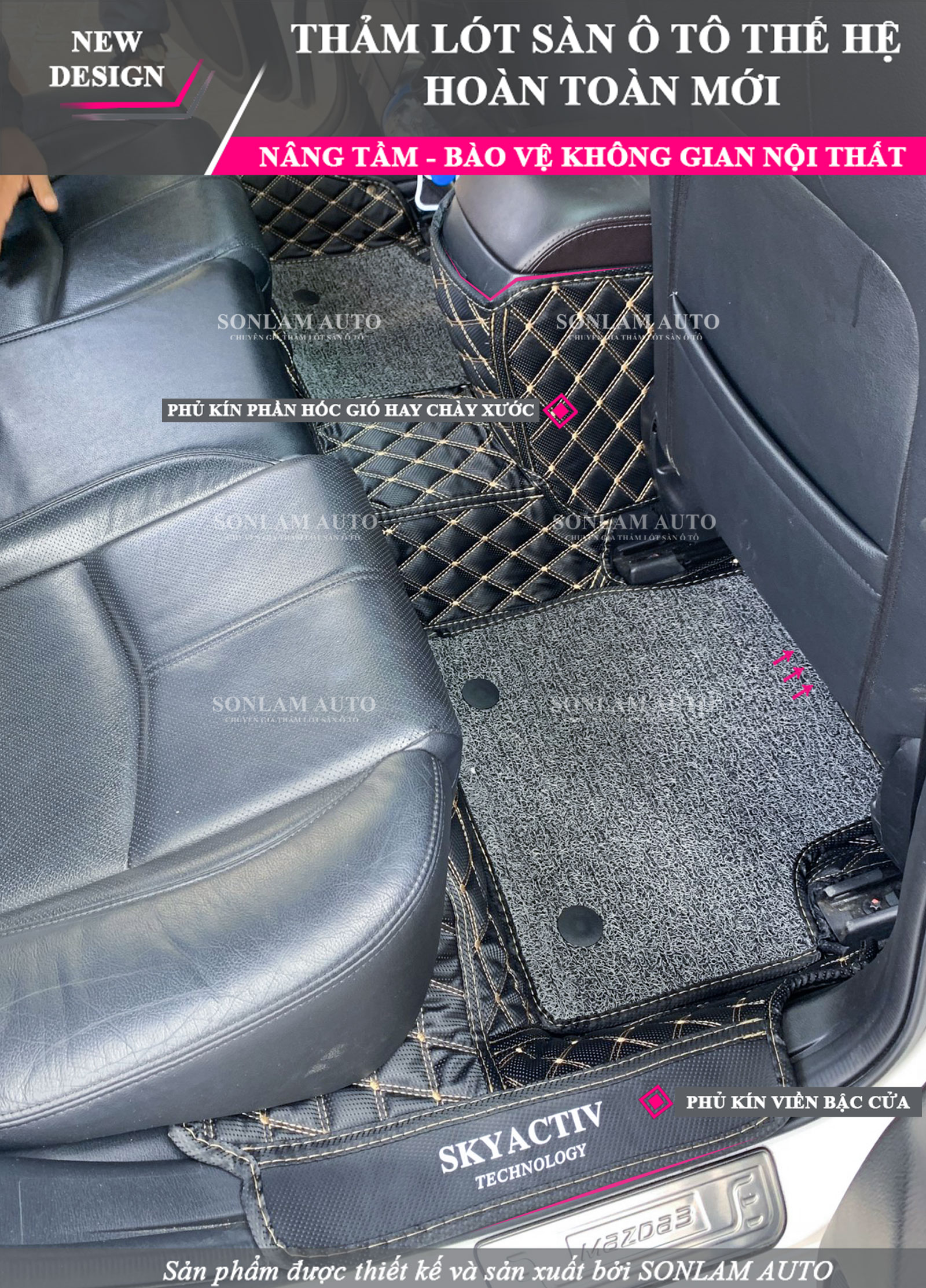 Thảm lót sàn ô tô Mazda 3 2014-2019
