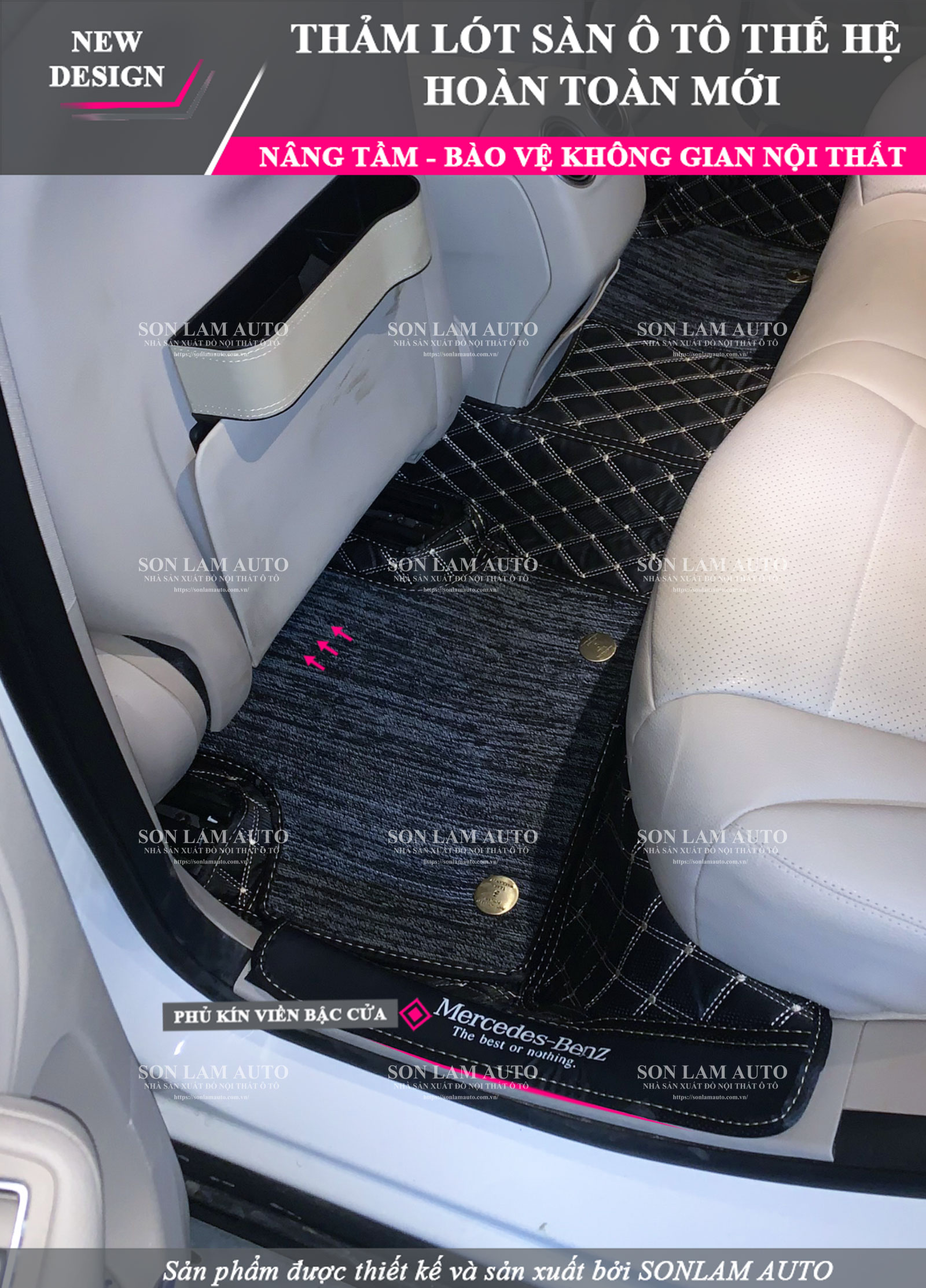 Thảm lót sàn ô tô Mercedes Benz C-Class 2015-2021