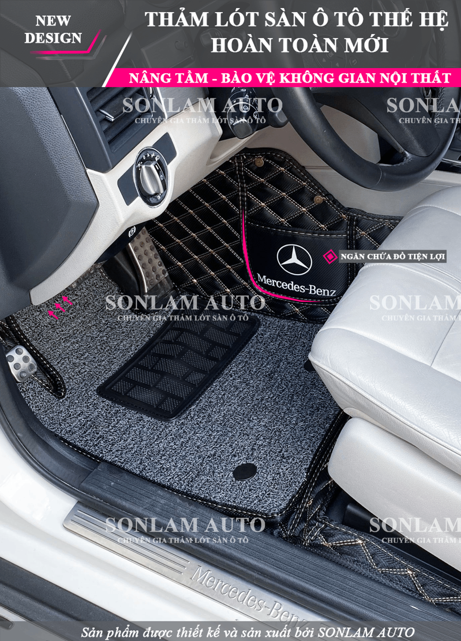 Thảm lót sàn ô tô Mercedes Benz GLK Class