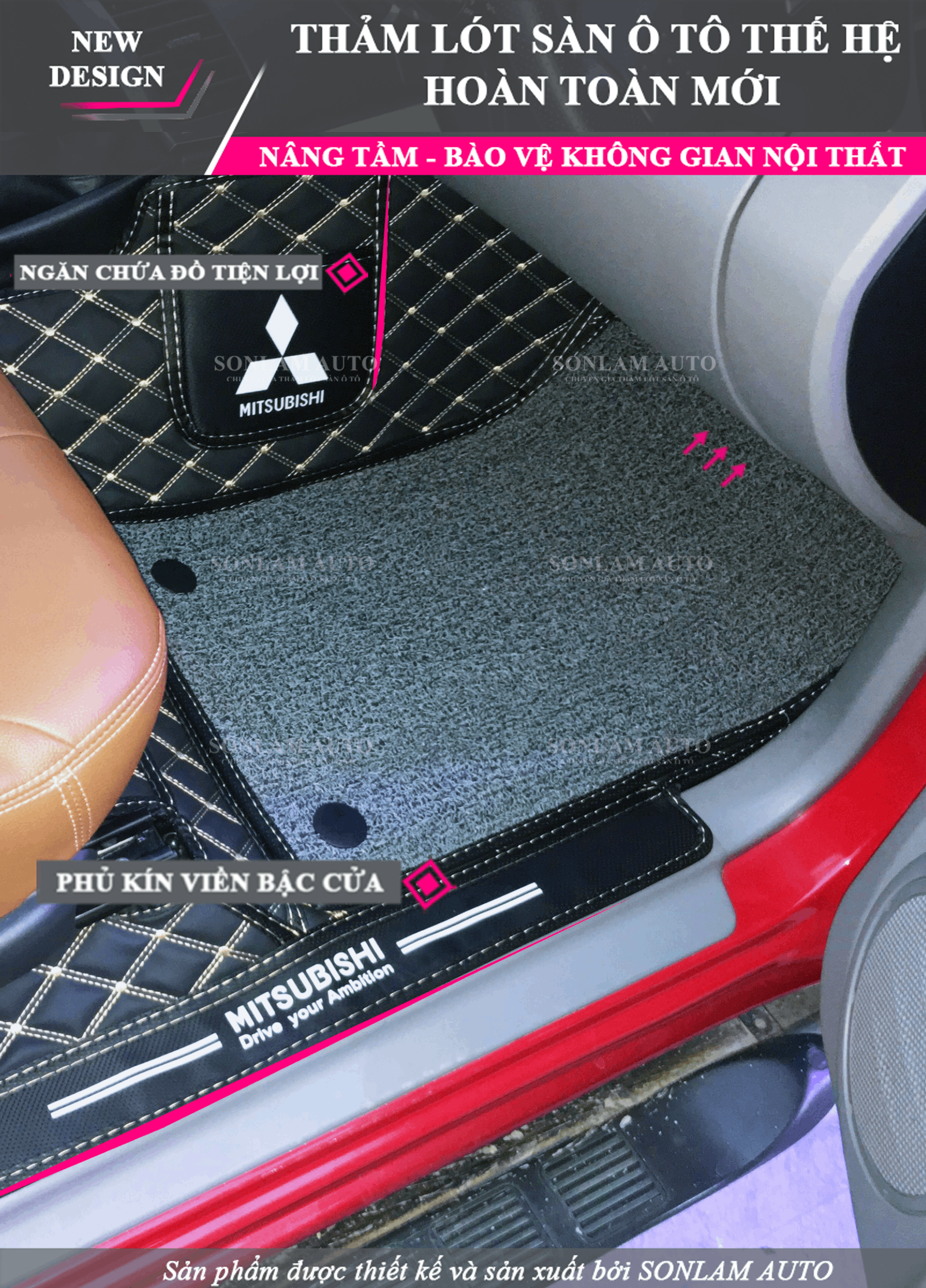 Thảm lót sàn ô tô Mitsubishi Triton 2013-2016