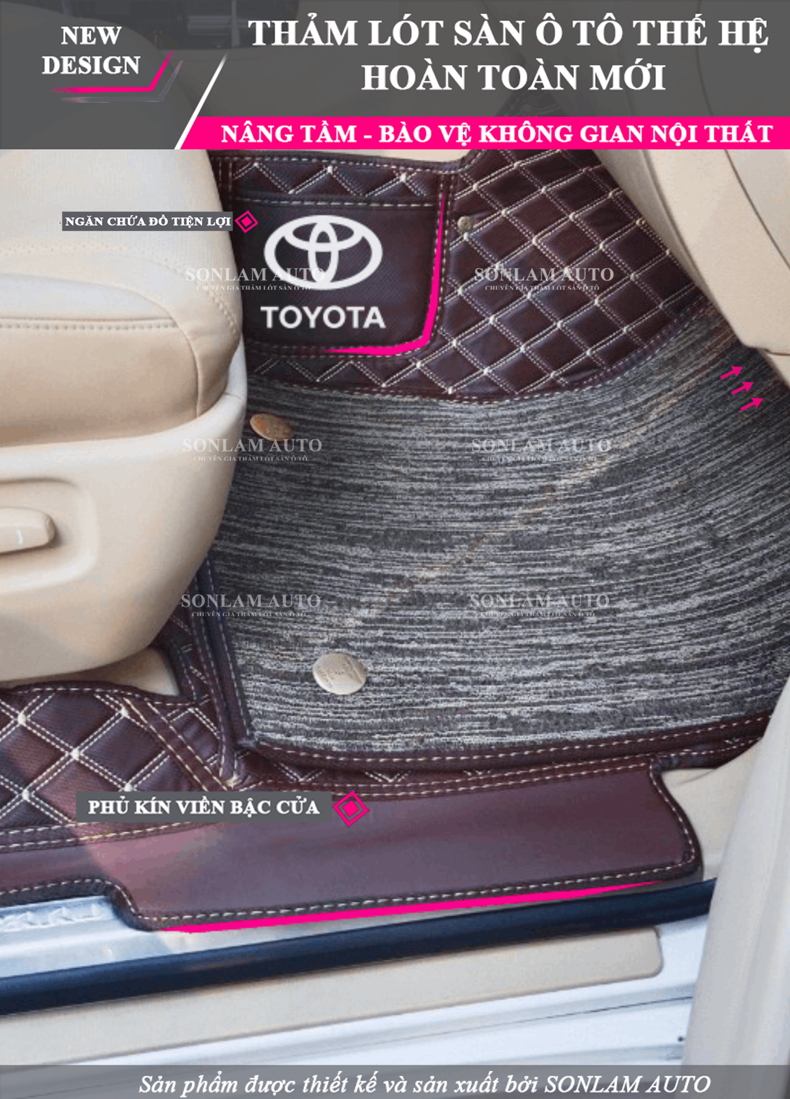 Thảm lót sàn ô tô Toyota Land Cruiser 2010-2021