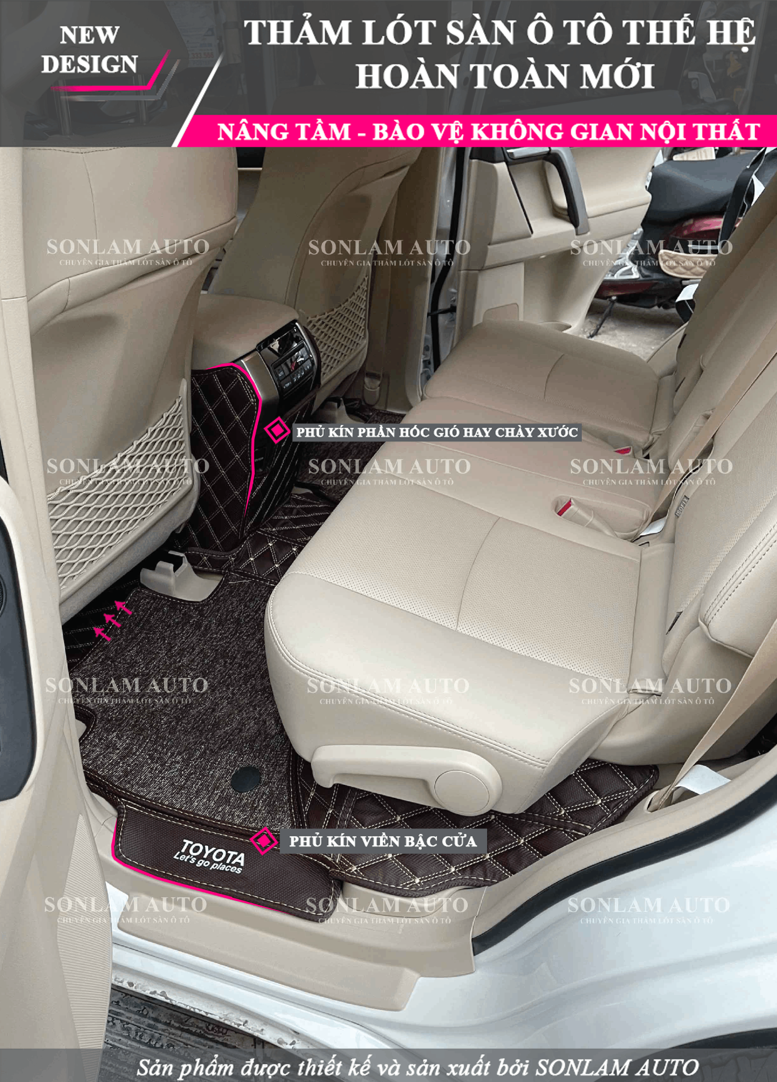 Thảm lót sàn ô tô Toyota Prado 2010-2023