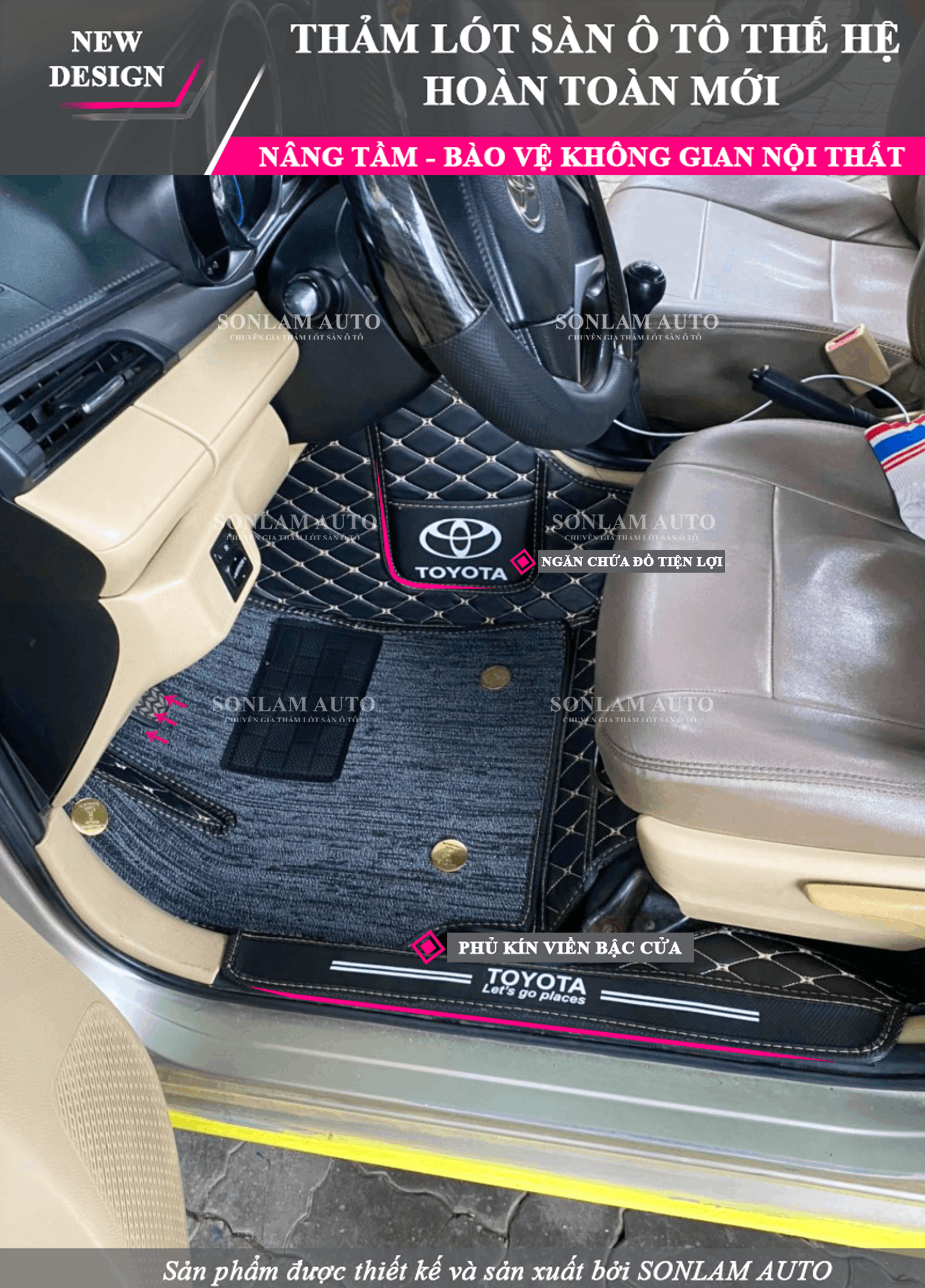 Thảm lót sàn ô tô Toyota Vios 2014-2018