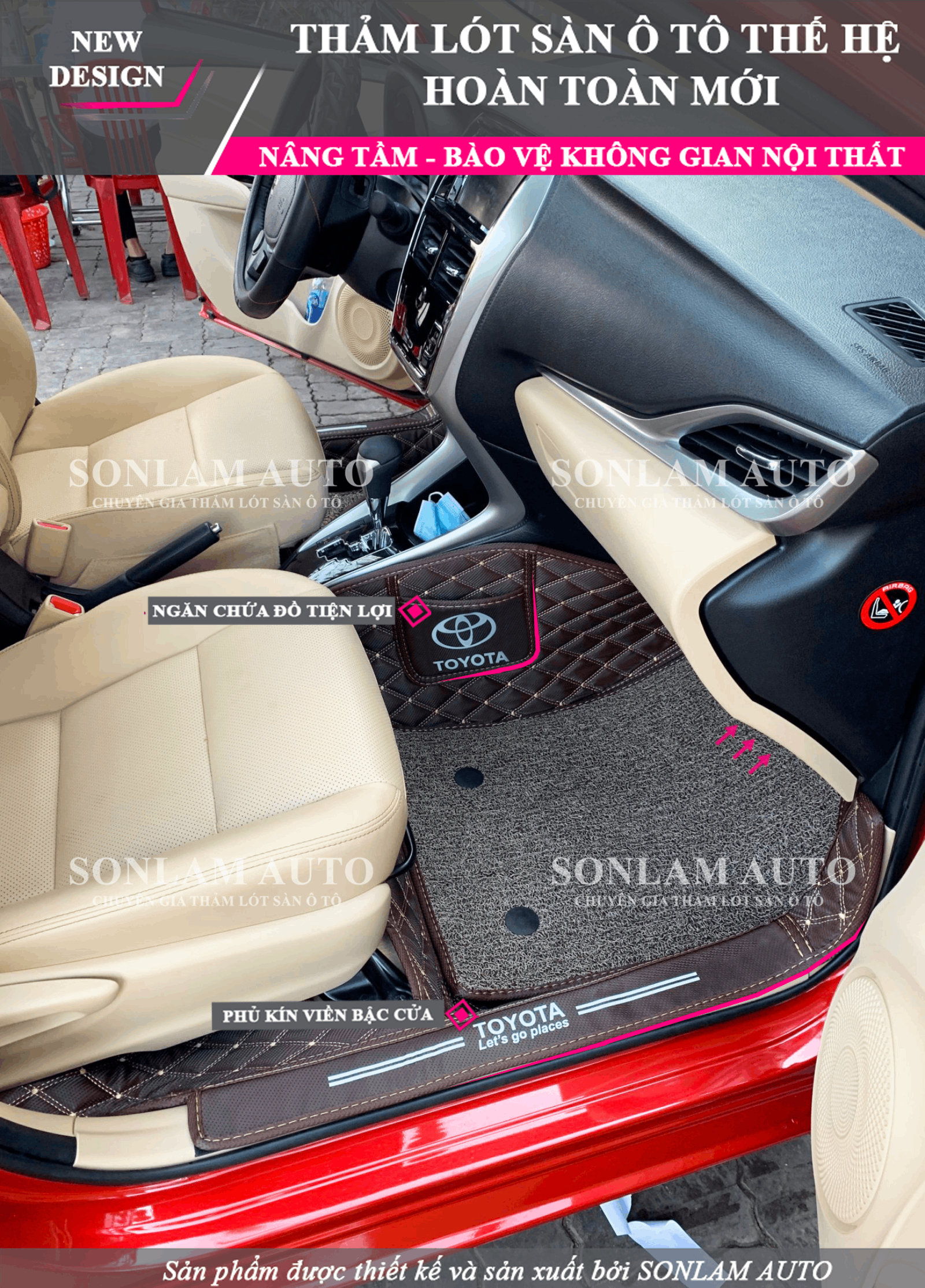Thảm lót sàn ô tô Toyota Vios 2019-2023